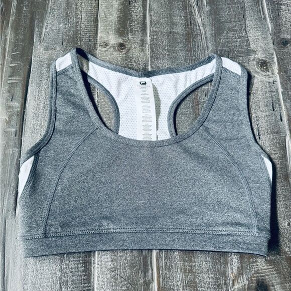 Fabletics Doon Gray White Breathable Sports Bra XS - Picture 1 of 2